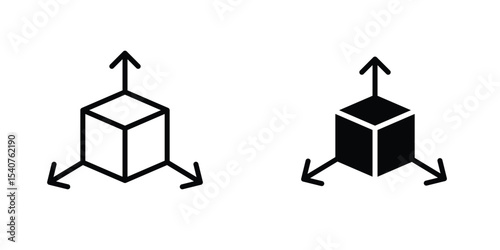 3D modeling icon concept. vector set. Eps10