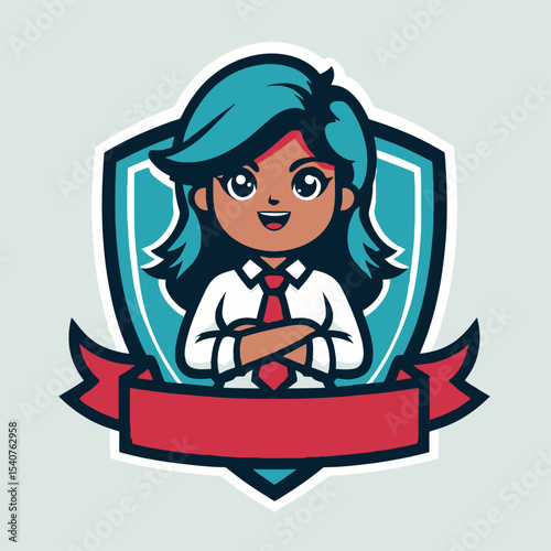 Business Girl Mascot