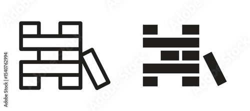 Wooden block icon