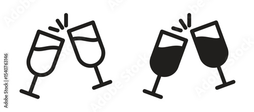 Wine toast icon