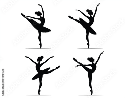 Ballerina Poses Silhouette Pack