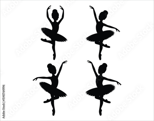Cute Kids Ballerina Silhouette