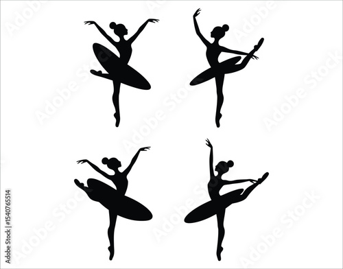 Girl Ballerina Silhouette Art