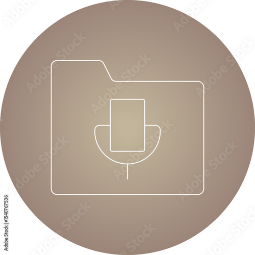 Folder icon single icon vector illustration