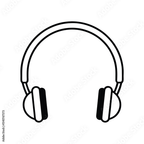 Stylish headphones banner ad design modern minimalist and clean graphic for advertisement or marketing