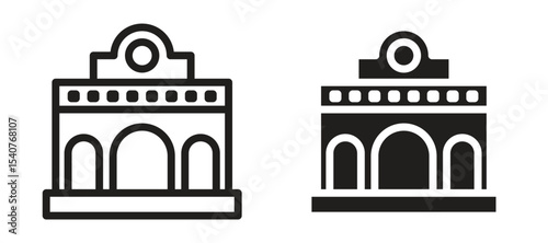 Train station building icon