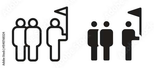 Tour guide people icon