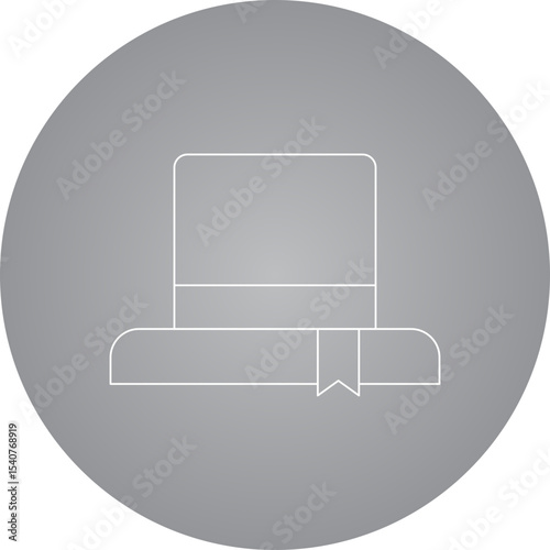 Magician cap icon single icon vector illustration
