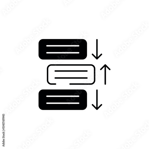 Prioritize icon design with white background stock illustration