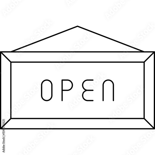 Open icon single icon vector illustration