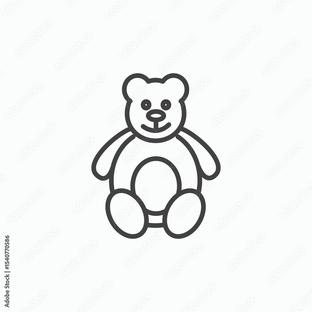 Obraz premium Teddy bear icon