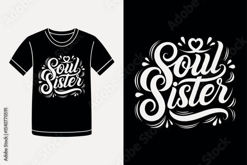 Soul Sister Inspirational Quote T Shirt Design