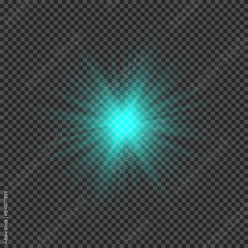Light effect of green lens flares