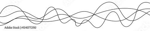 Thin curved wavy lines