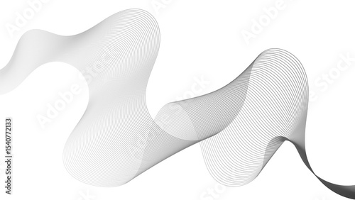 Abstract backdrop with grey wave gradient lines