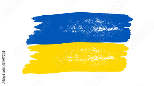 Ukrainian national flag in grunge style