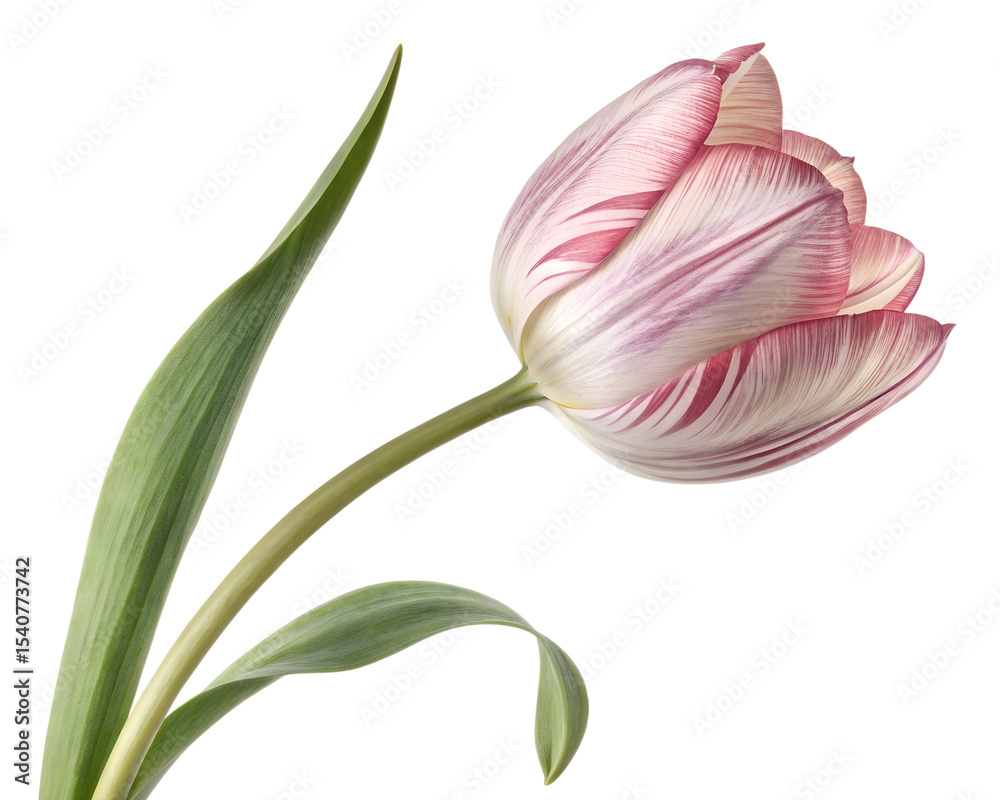Obraz premium Single Striped Tulip Flower