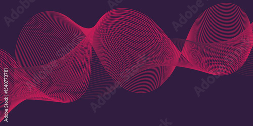 Artistic blend line of colors creating shape on curve wavy line dynamic overlapping modern abstract background, color line art smooth wave lines for modern design twisted curve blend effect texture.
