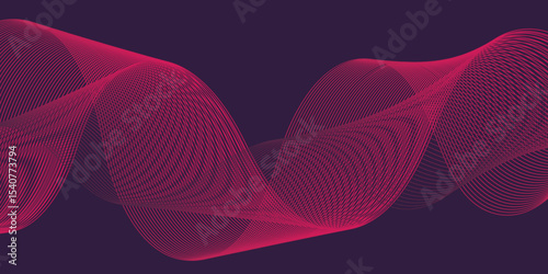 Artistic blend line of colors creating shape on curve wavy line dynamic overlapping modern abstract background, color line art smooth wave lines for modern design twisted curve blend effect texture.