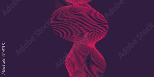 Artistic blend line of colors creating shape on curve wavy line dynamic overlapping modern abstract background, color line art smooth wave lines for modern design twisted curve blend effect texture.