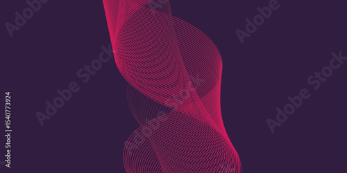 Artistic blend line of colors creating shape on curve wavy line dynamic overlapping modern abstract background, color line art smooth wave lines for modern design twisted curve blend effect texture.