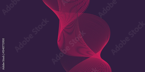 Artistic blend line of colors creating shape on curve wavy line dynamic overlapping modern abstract background, color line art smooth wave lines for modern design twisted curve blend effect texture.