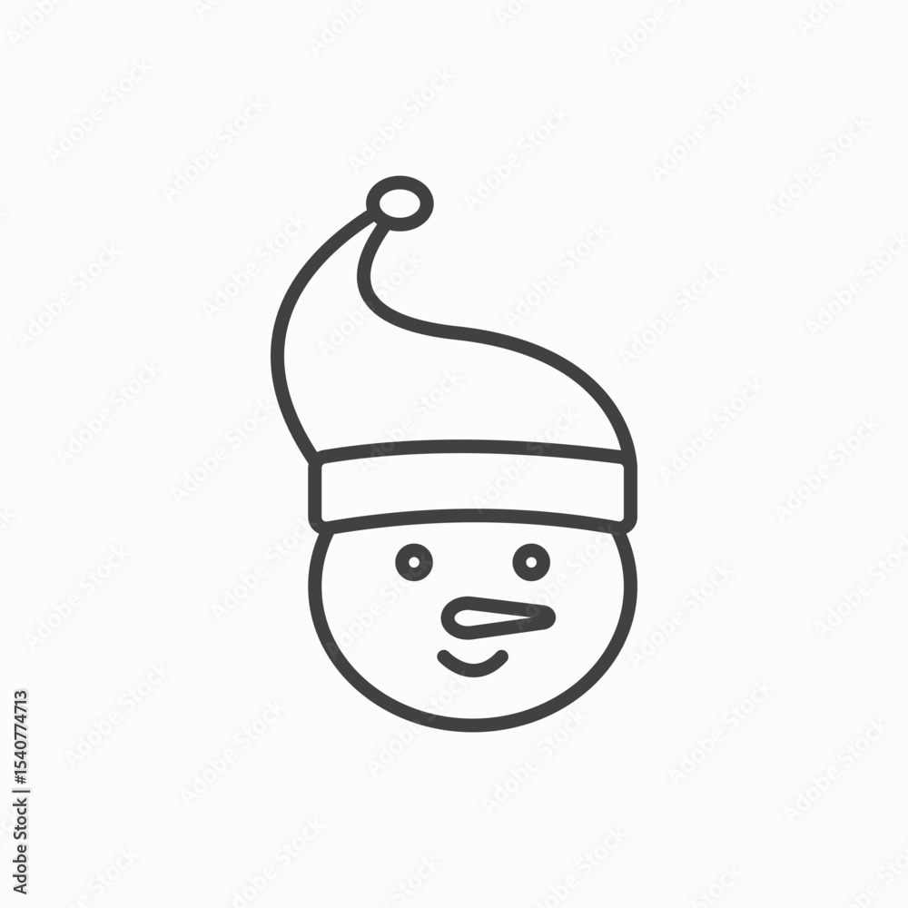 Obraz premium Snowman head icon