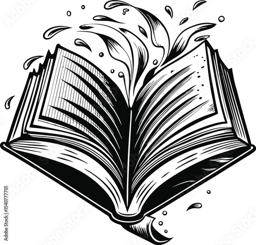 stacked book icon illustration with color diversity, flat clipart suitable for apps or banners
