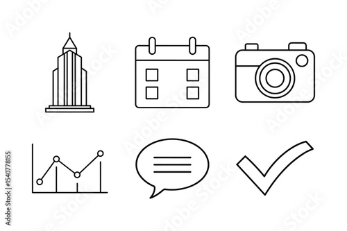 set of icons for business vector art