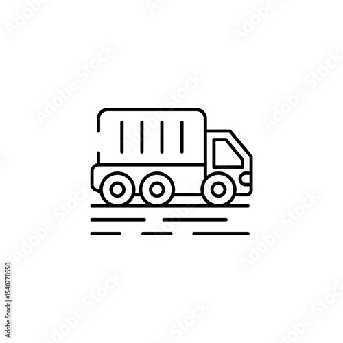 Trucking icon design with white background stock illustration