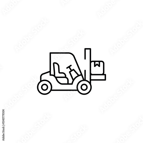 Forklift icon design with white background stock illustration