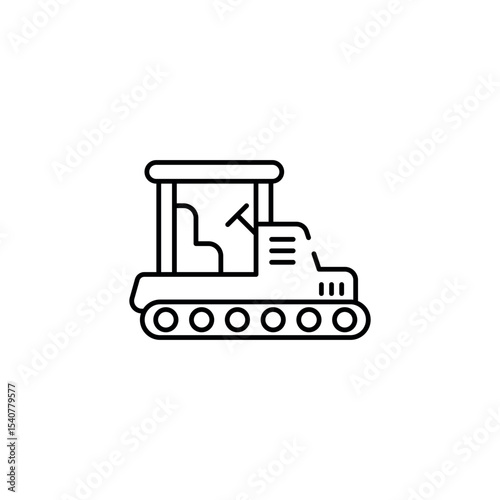 Paver icon design with white background stock illustration
