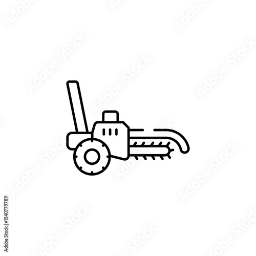 Trencher icon design with white background stock illustration