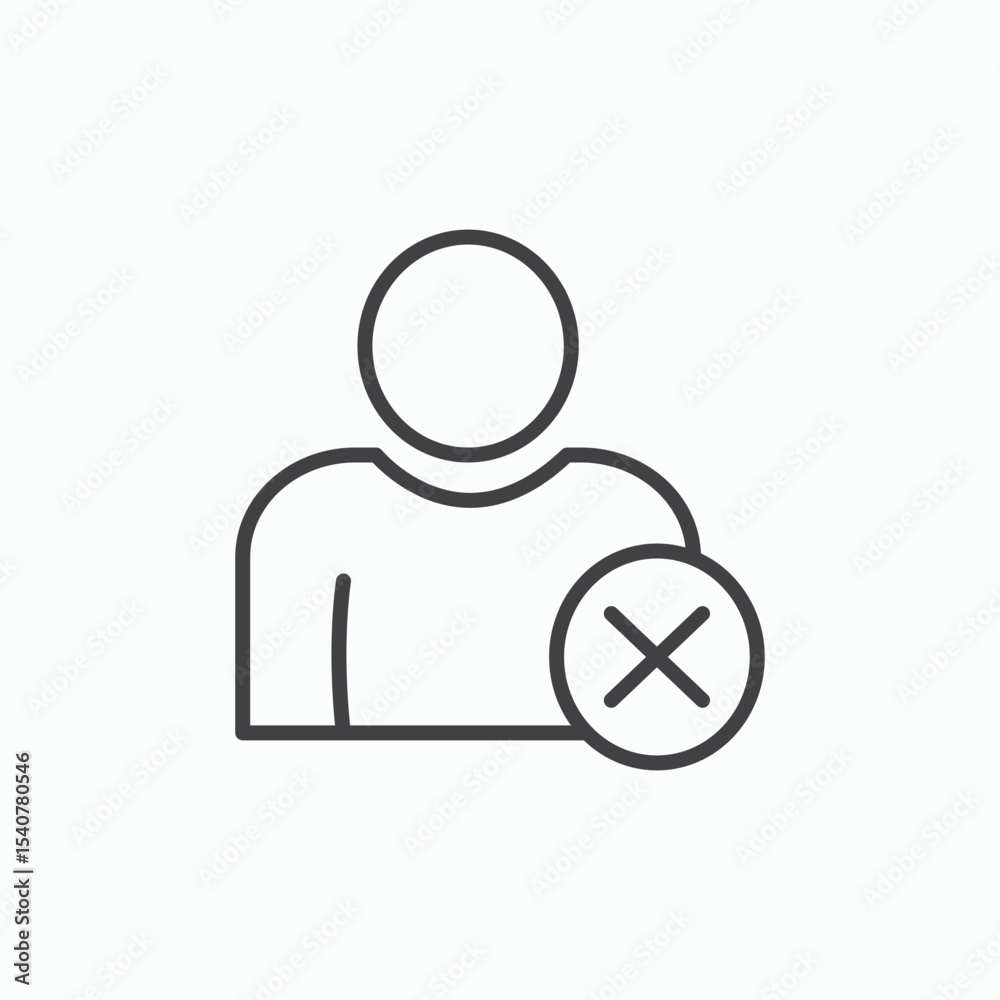 Fototapeta premium Remove user icon