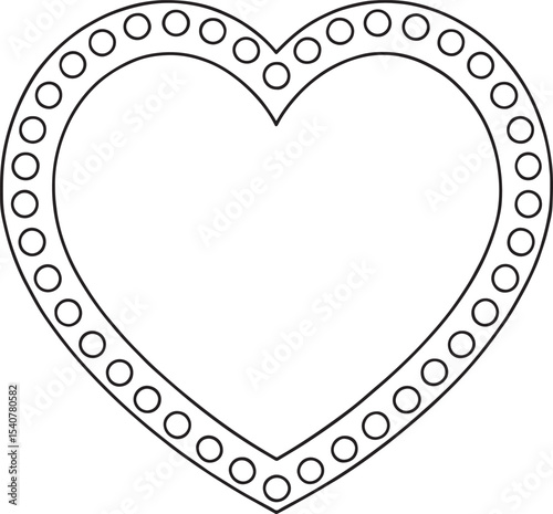 Elegant heart shaped frame border design for valentines day