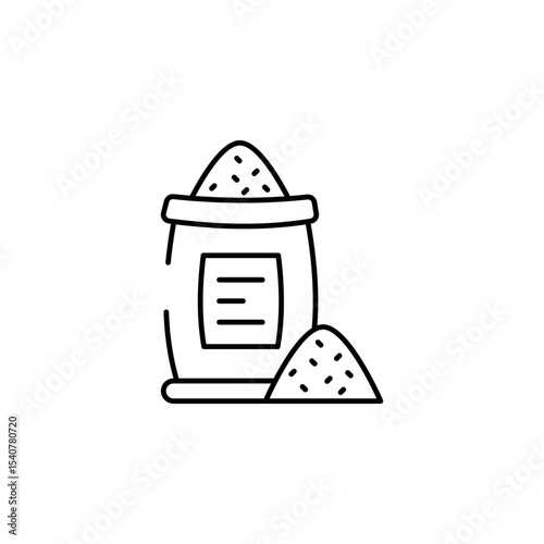 Cement Packs icon design with white background stock illustration