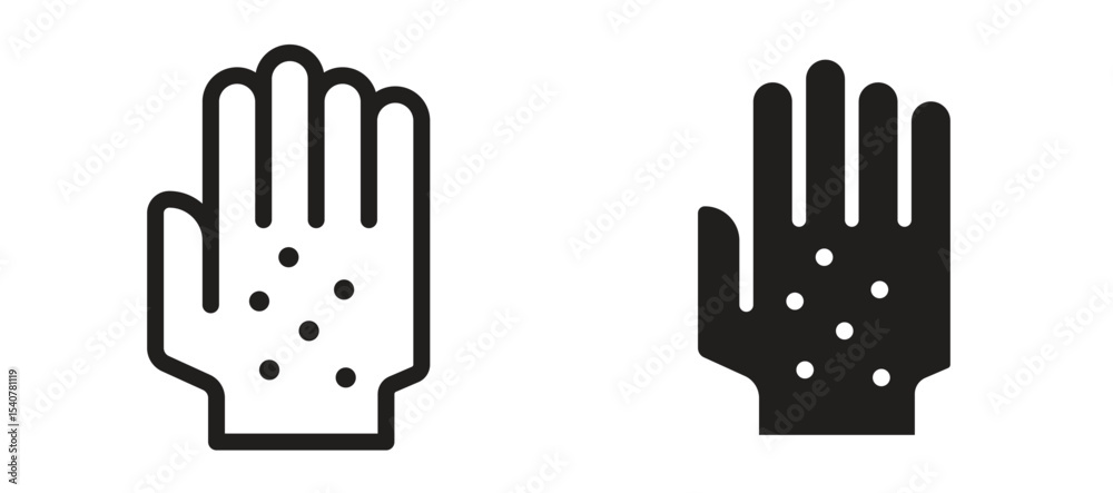 Obraz premium Rash hand icon