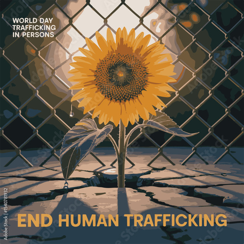 United for Freedom – World Day Against Trafficking in Persons Awareness Design