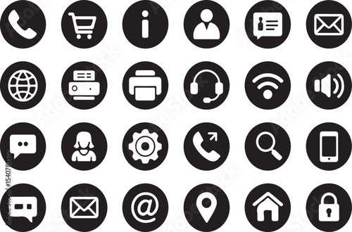 Collection of basic website and app icons