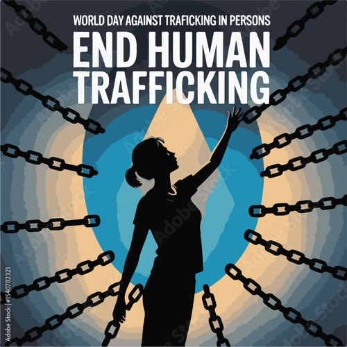 United for Freedom – World Day Against Trafficking in Persons Awareness Design