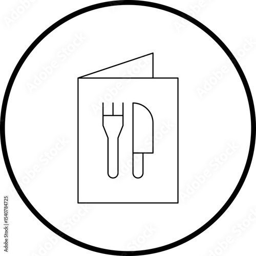 Menu book icon single icon vector illustration