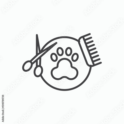 Pet grooming icon