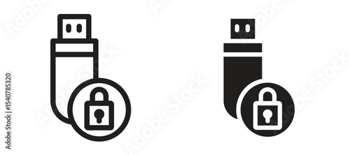 Pendrive security icon