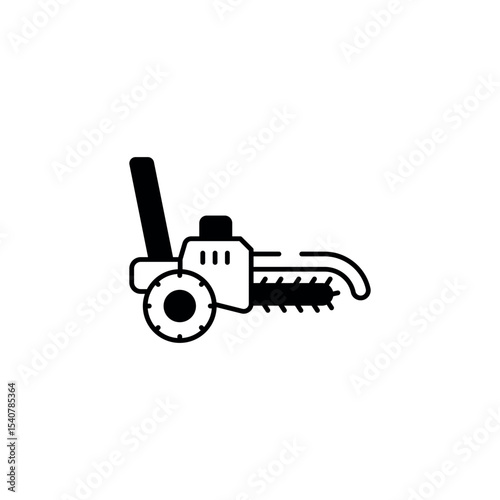 Trencher icon design with white background stock illustration
