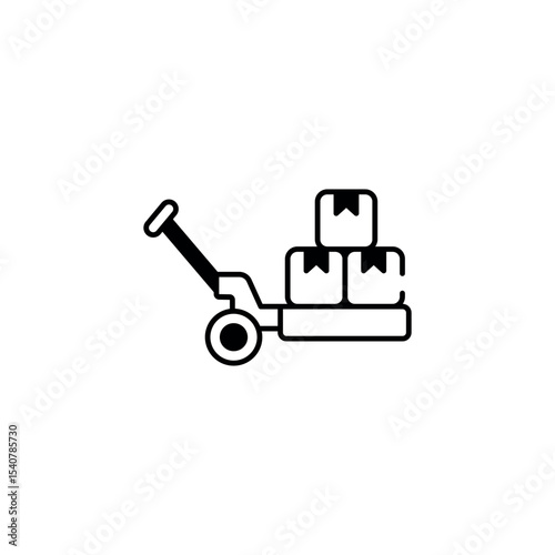 Material Handler icon design with white background stock illustration