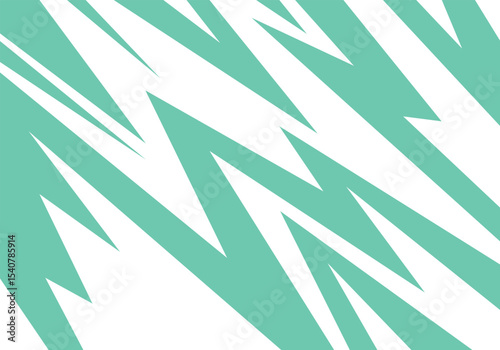 Graphic aqua colour background with edgy spikes and a zigzag line flow for contrast.