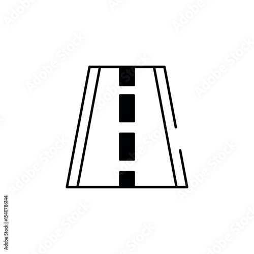 Big Road icon design with white background stock illustration