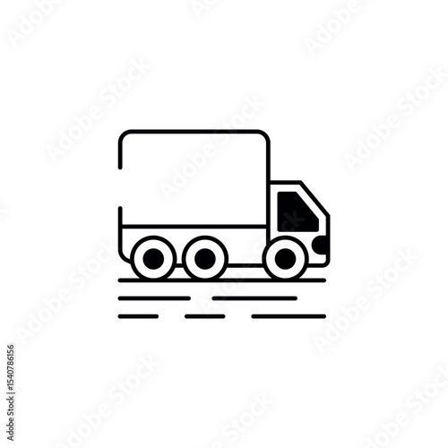 Fancy Truck icon design with white background stock illustration