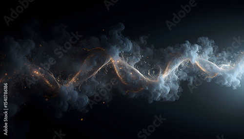 Ethereal Smoke and Sparkle A Mesmerizing Dance of Light and Shadow