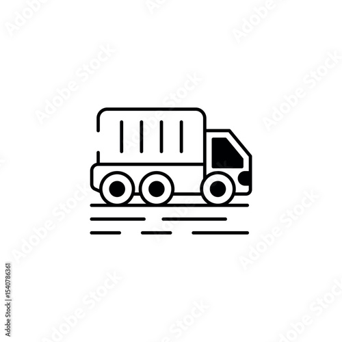Trucking icon design with white background stock illustration